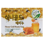  3W CLINIC Мыло туалетное с медом honey gold beauty soap, 120 г