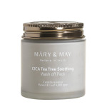  MARY&MAY Маска глиняная с экстрактом центеллы cica teatree soothing wash off pack, 125 г
