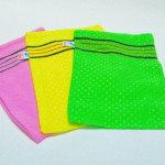  Мочалка с эффектом скраба зеленая 14*15 см washcloth, 1 шт 